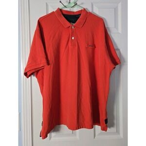 Orvis Men's Orange Polo Size 2XL Short Sleeve 100% Cotton